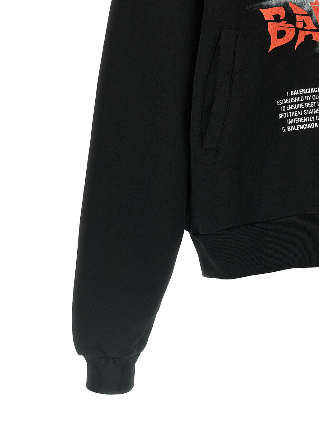 Schwarzes Sweatshirt aus Baumwolle