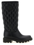 Schwarze Overknee-Stiefel aus PVC