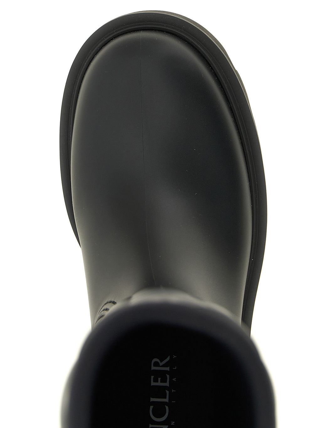 Schwarze Overknee-Stiefel aus PVC