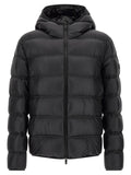 Schwarze lange Jacke aus Polyamid