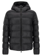Schwarze lange Jacke aus Polyamid