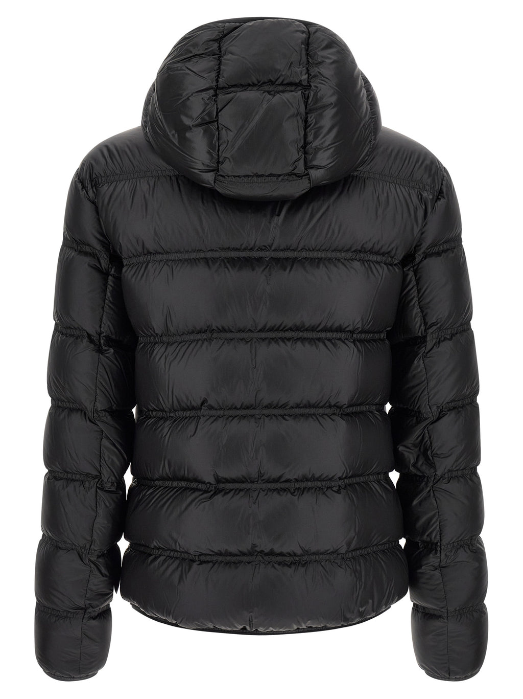 Schwarze lange Jacke aus Polyamid