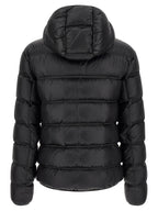 Schwarze lange Jacke aus Polyamid