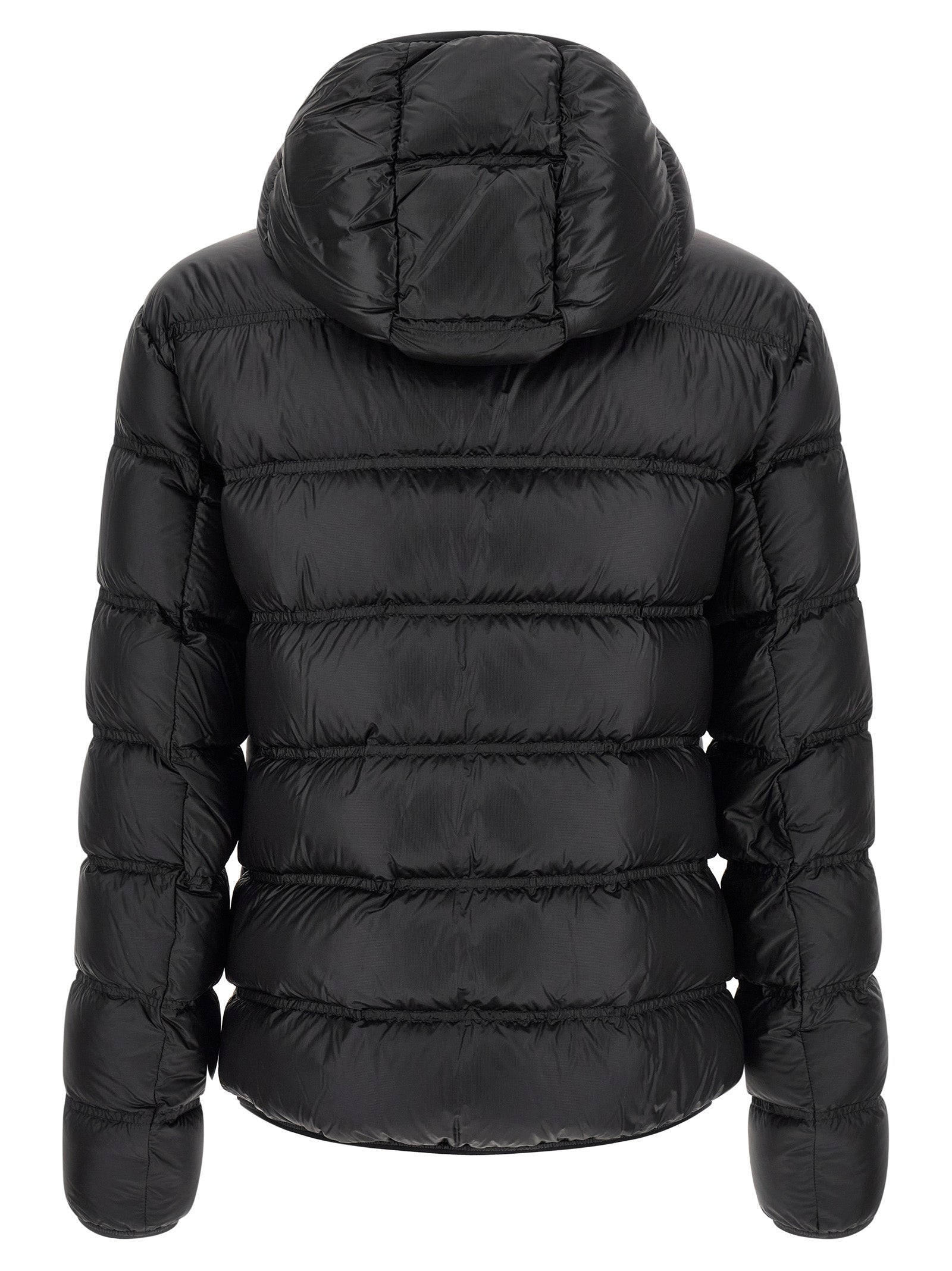 Schwarze lange Jacke aus Polyamid