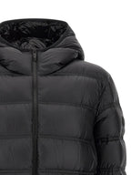 Schwarze lange Jacke aus Polyamid