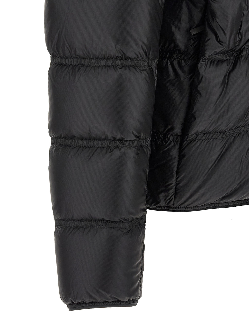 Schwarze lange Jacke aus Polyamid
