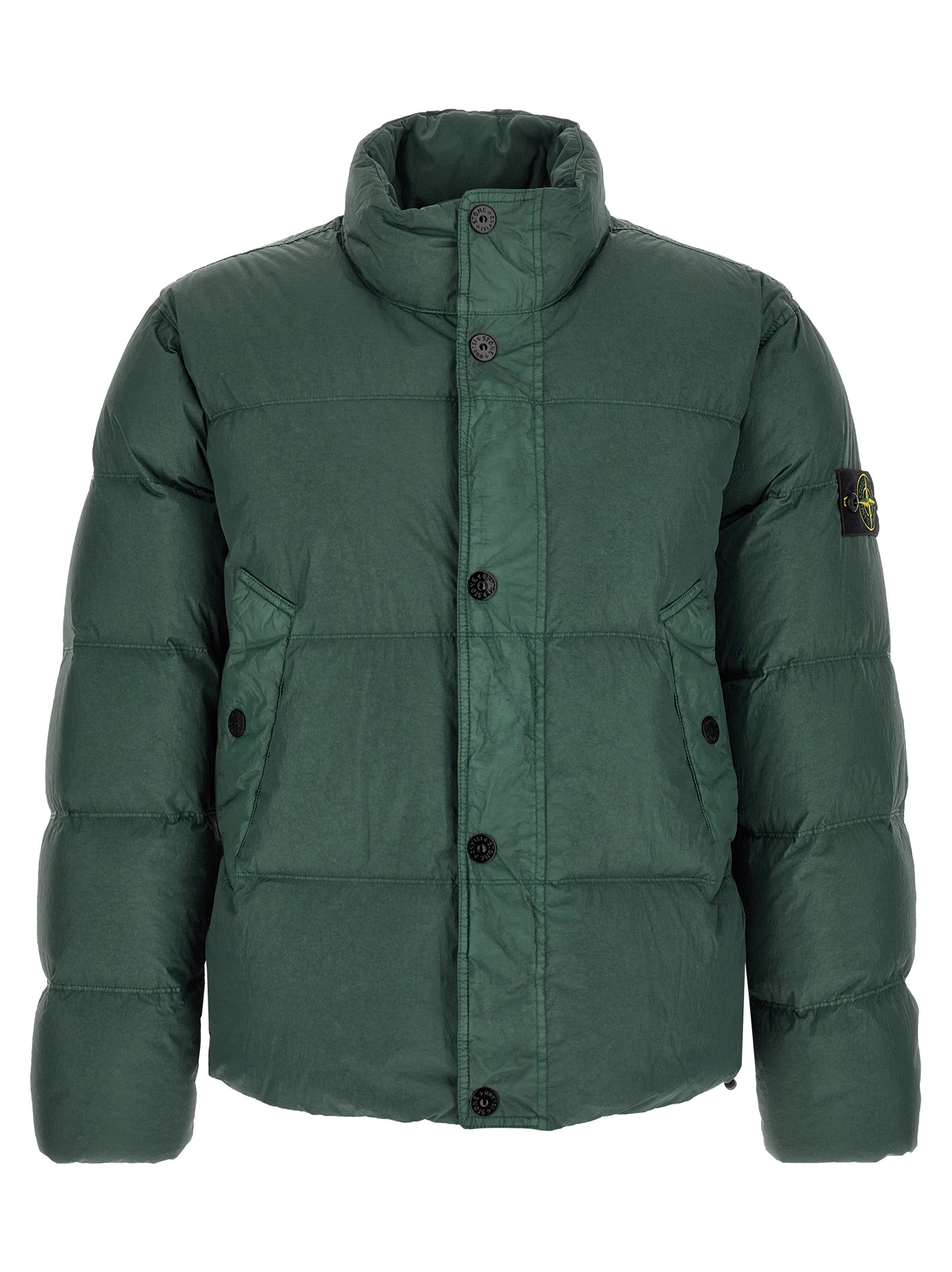 Zweifarbige lange Jacke aus Polyamid 340467