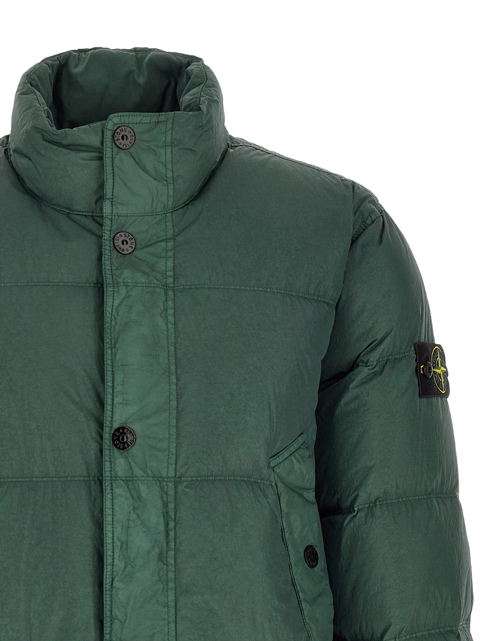Zweifarbige lange Jacke aus Polyamid 340467