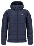 Blaue lange Jacke aus Nylon 340553