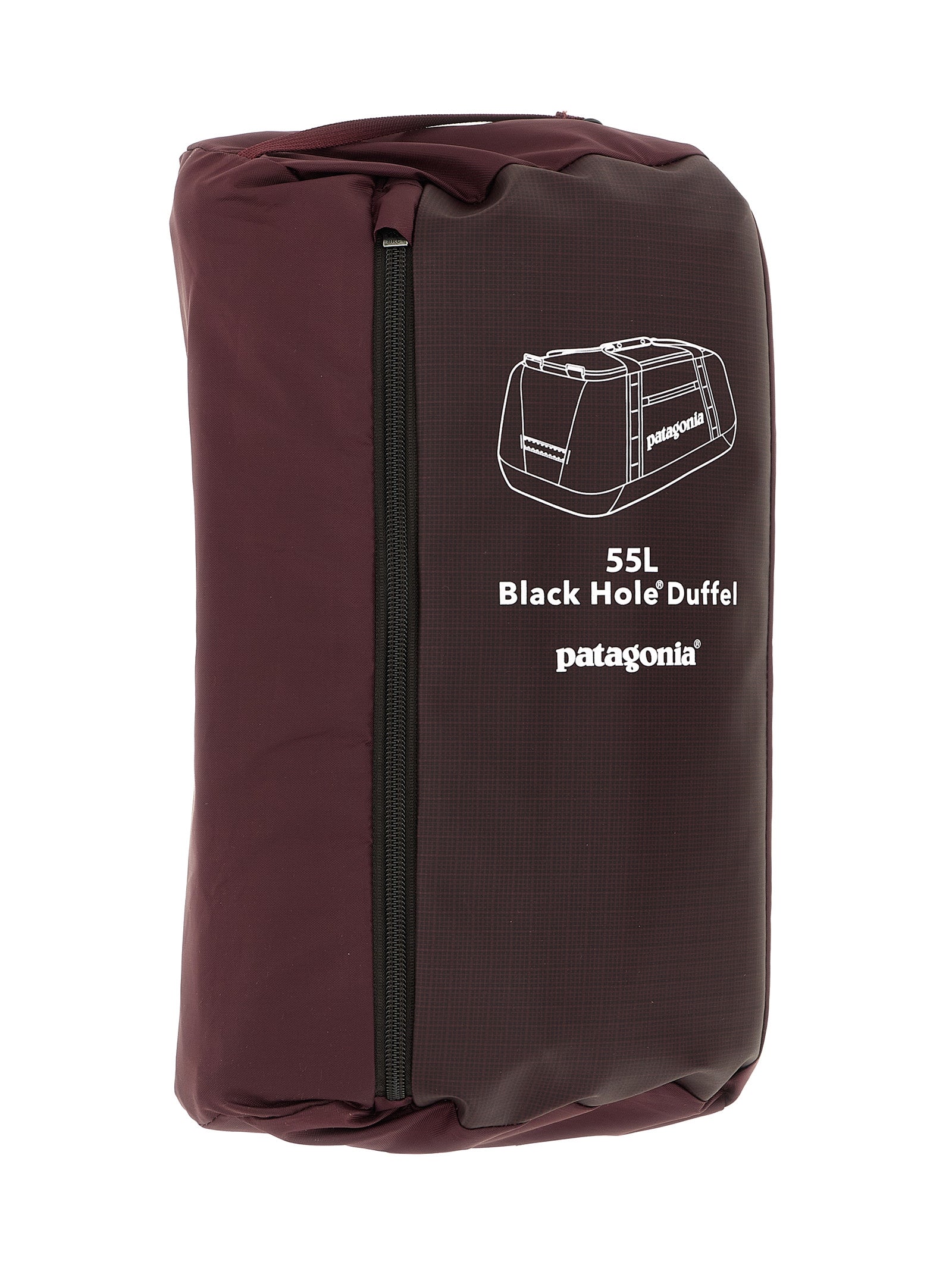 Bordeauxroter Rucksack aus Polyester