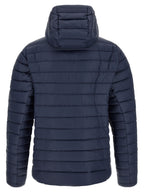 Blaue lange Jacke aus Nylon 340553