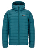 Blaue lange Jacke aus Nylon 340551