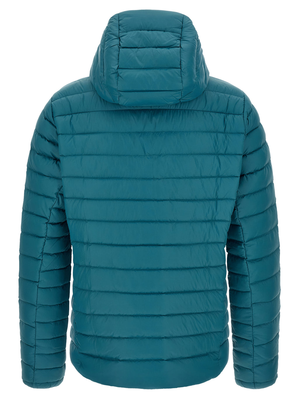 Blaue lange Jacke aus Nylon 340551