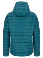 Blaue lange Jacke aus Nylon 340551