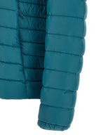 Blaue lange Jacke aus Nylon 340551