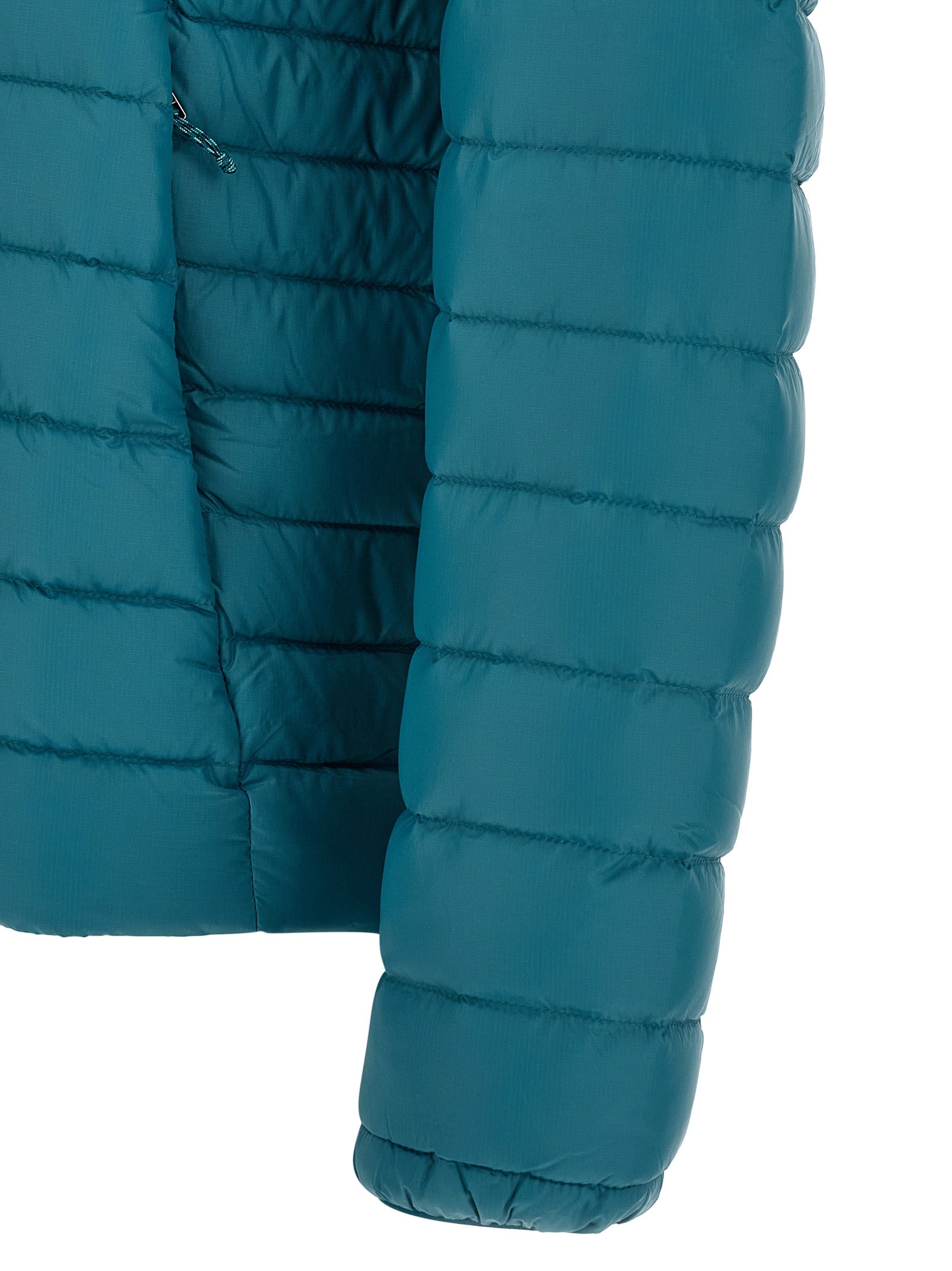 Blaue lange Jacke aus Nylon 340551