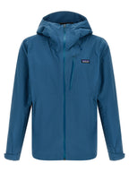 Blaue Shelljacke aus Nylon