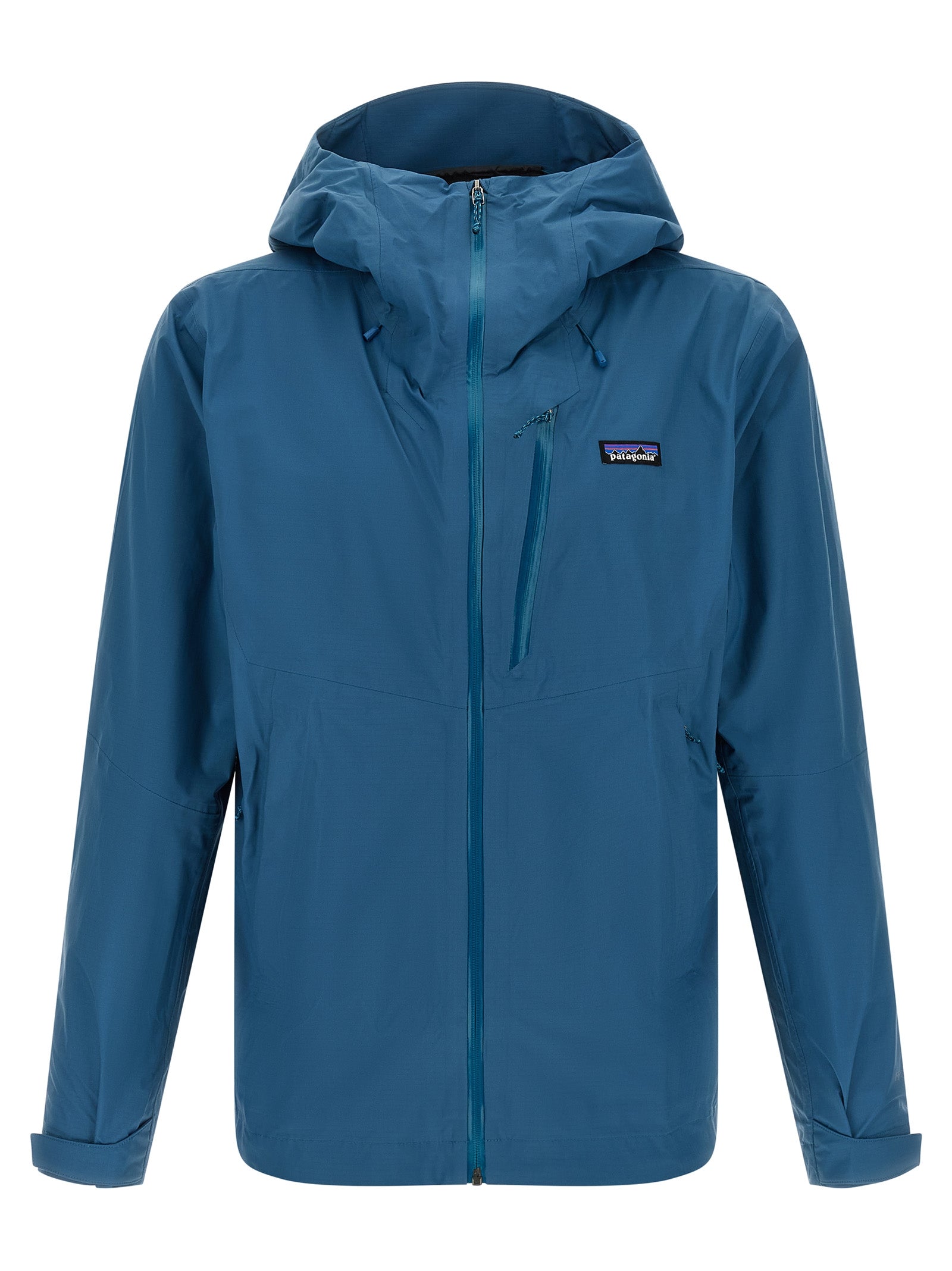 Blaue Shelljacke aus Nylon