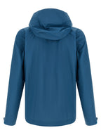 Blaue Shelljacke aus Nylon