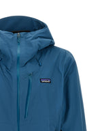 Blaue Shelljacke aus Nylon