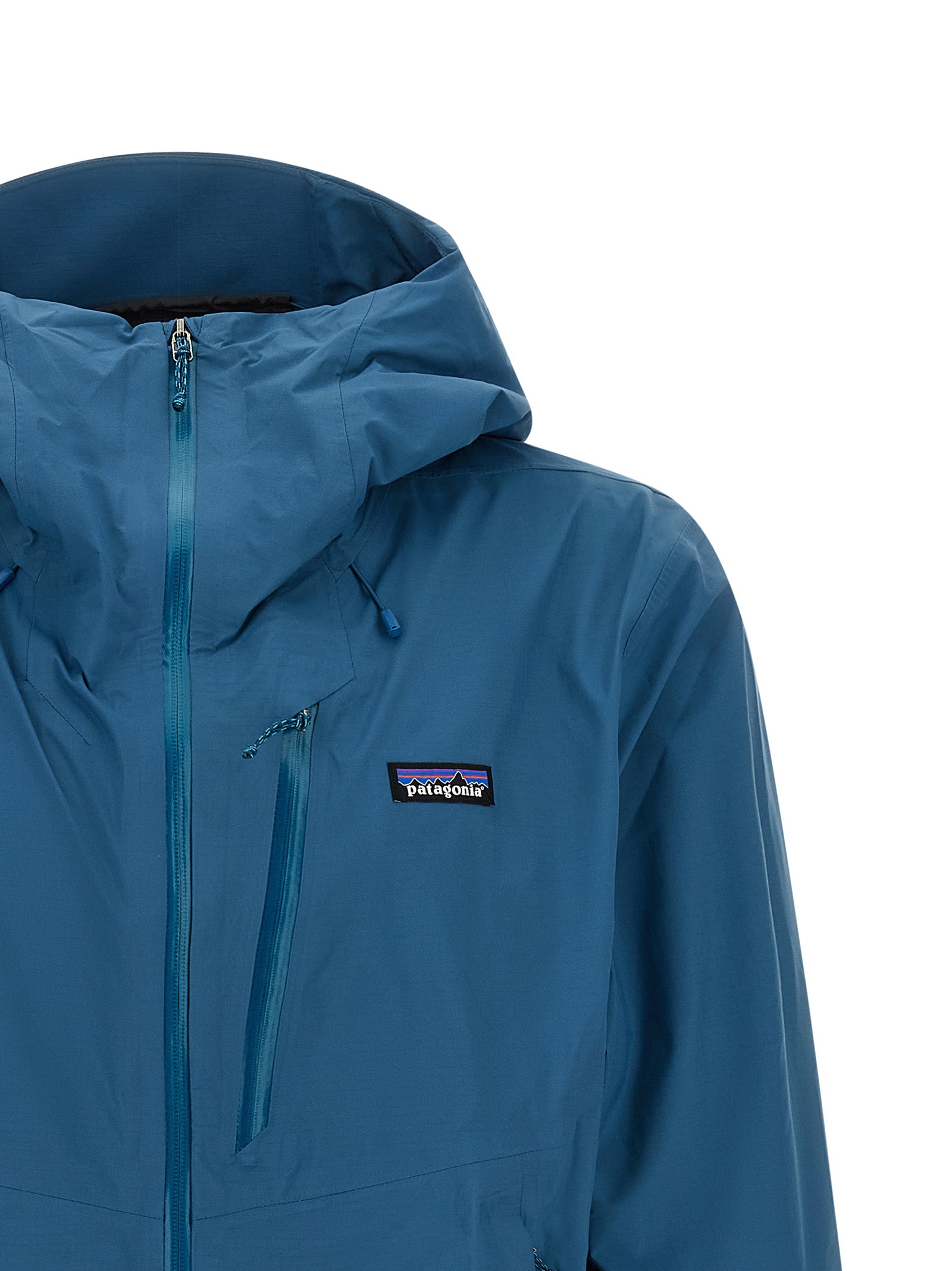 Blaue Shelljacke aus Nylon