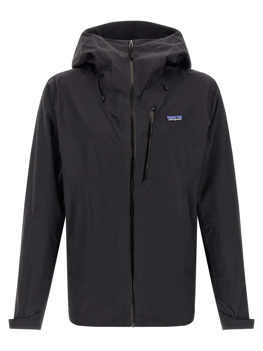 Schwarze Shelljacke aus Nylon