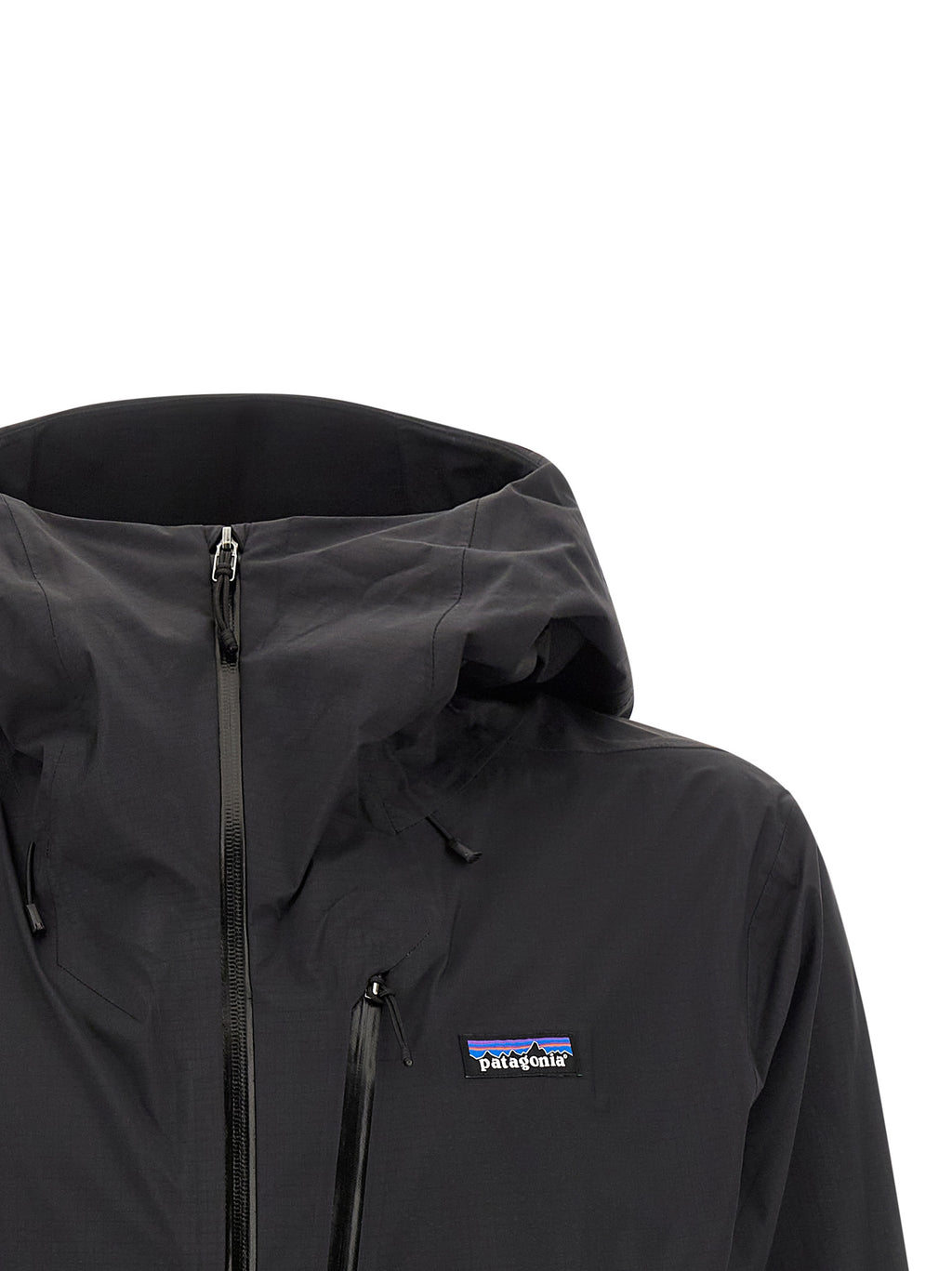 Schwarze Shelljacke aus Nylon
