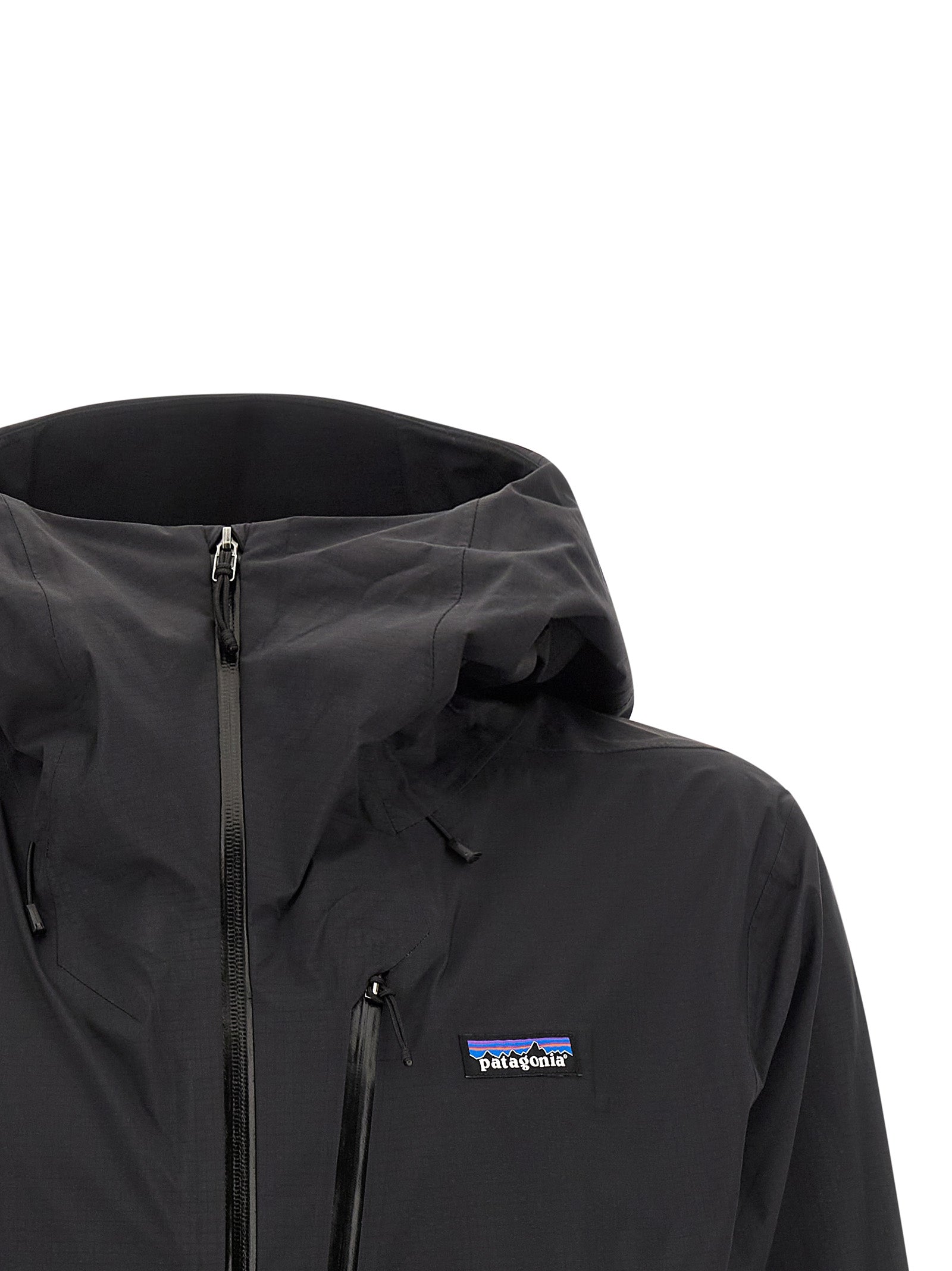 Schwarze Shelljacke aus Nylon