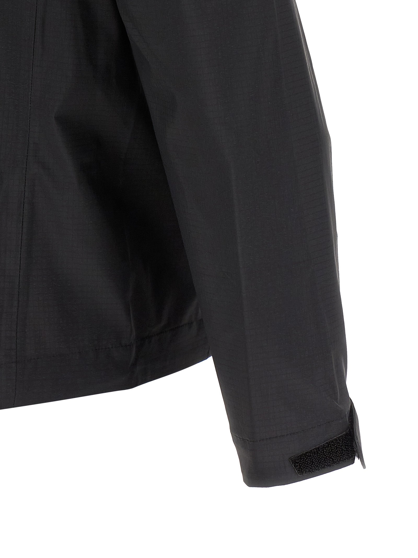 Schwarze Shelljacke aus Nylon