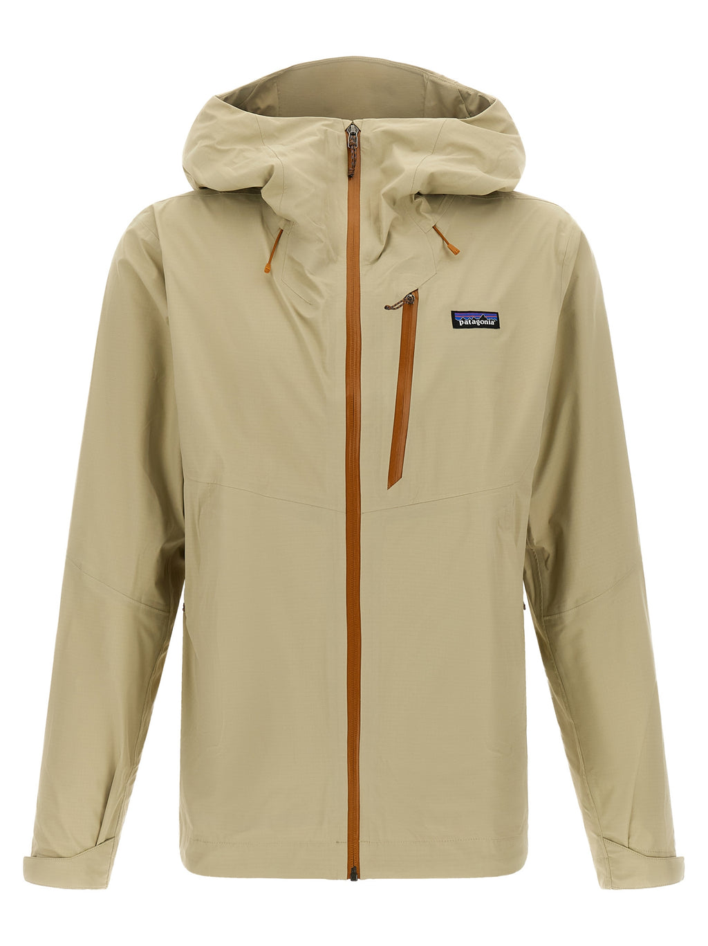 Beige Shelljacke aus Nylon