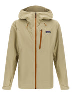 Beige Shelljacke aus Nylon