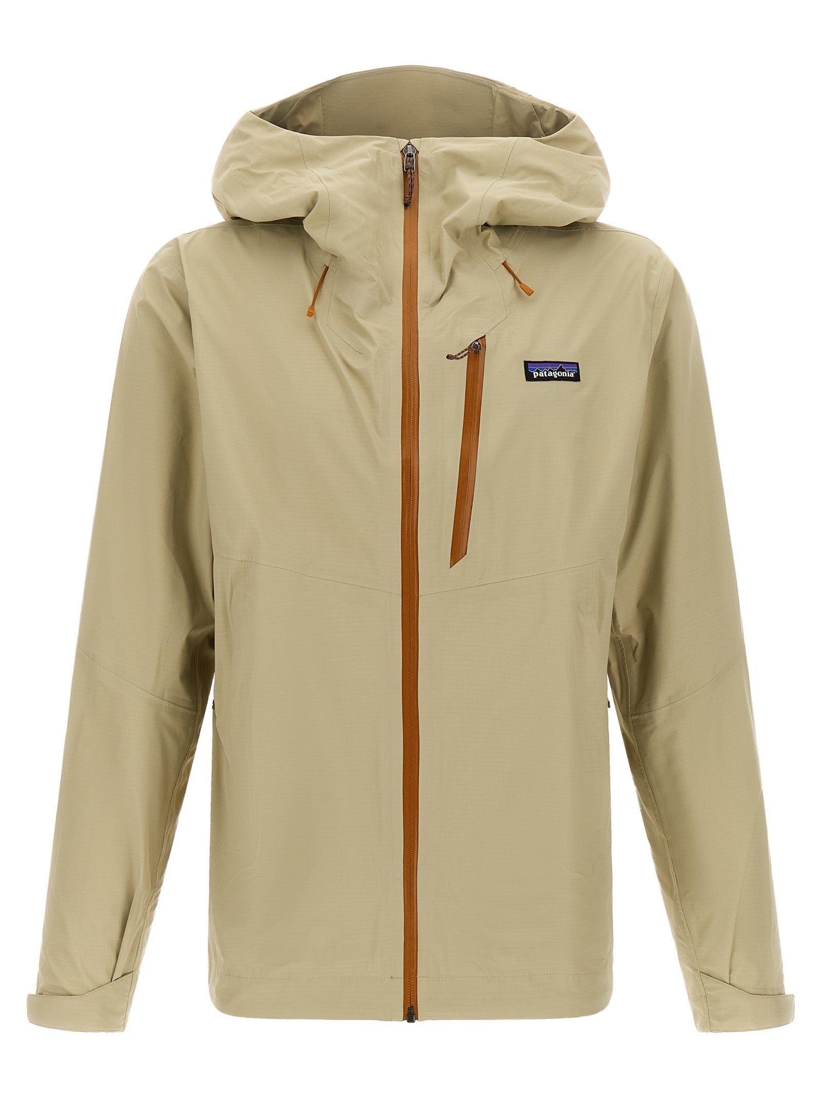 Beige Shelljacke aus Nylon