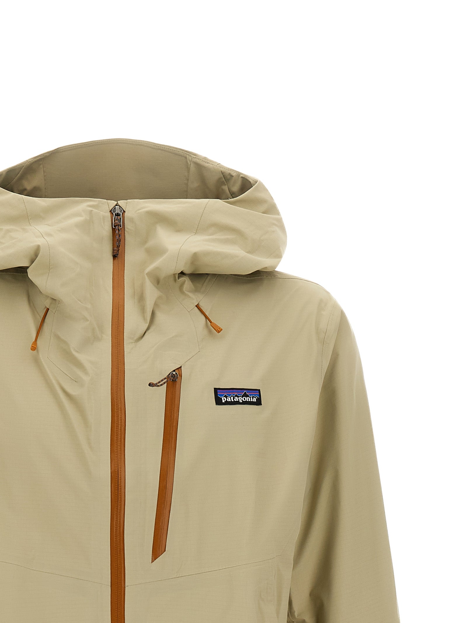 Beige Shelljacke aus Nylon