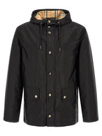 Schwarze Shelljacke aus Polyamid