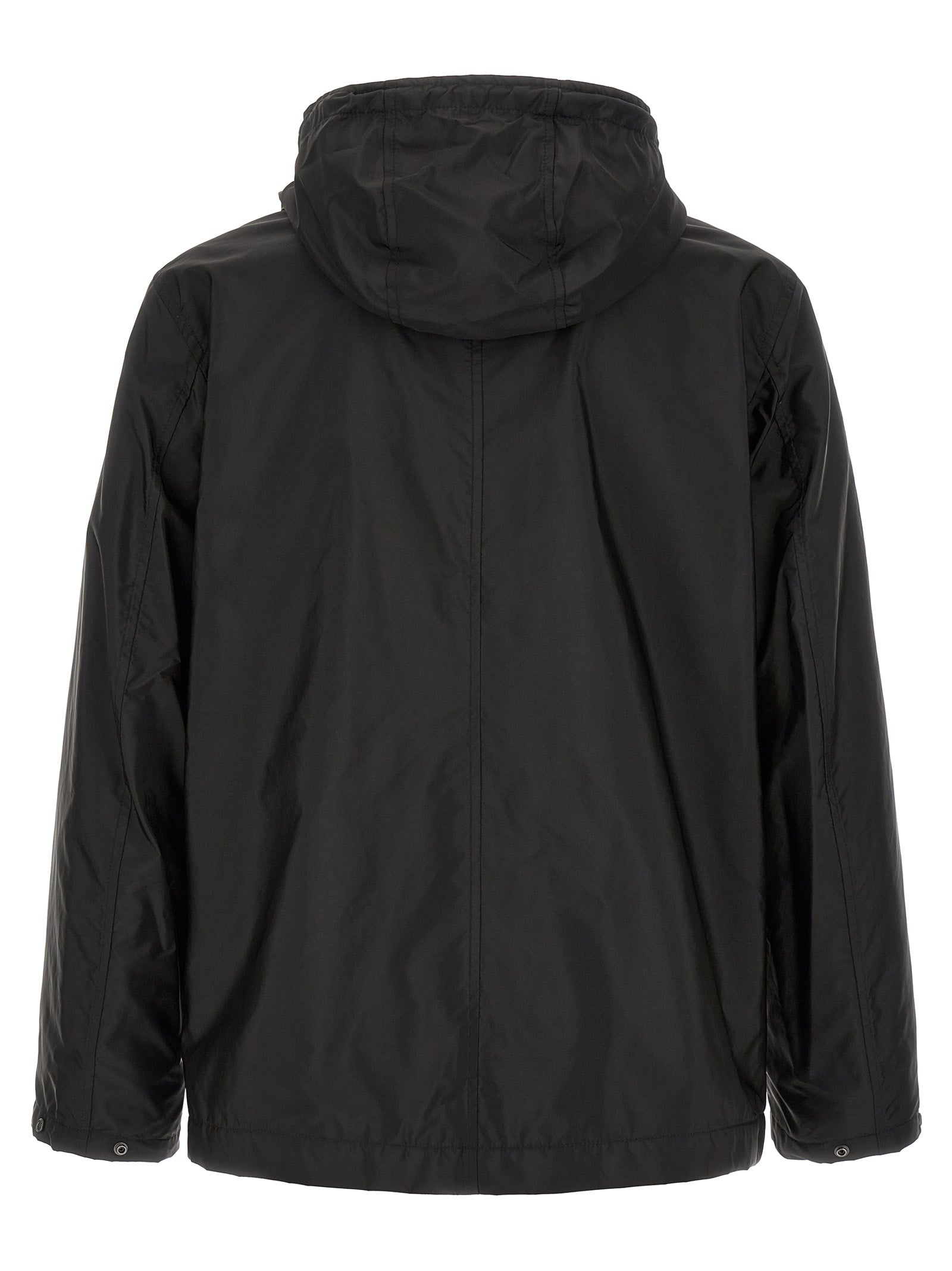 Schwarze Shelljacke aus Polyamid
