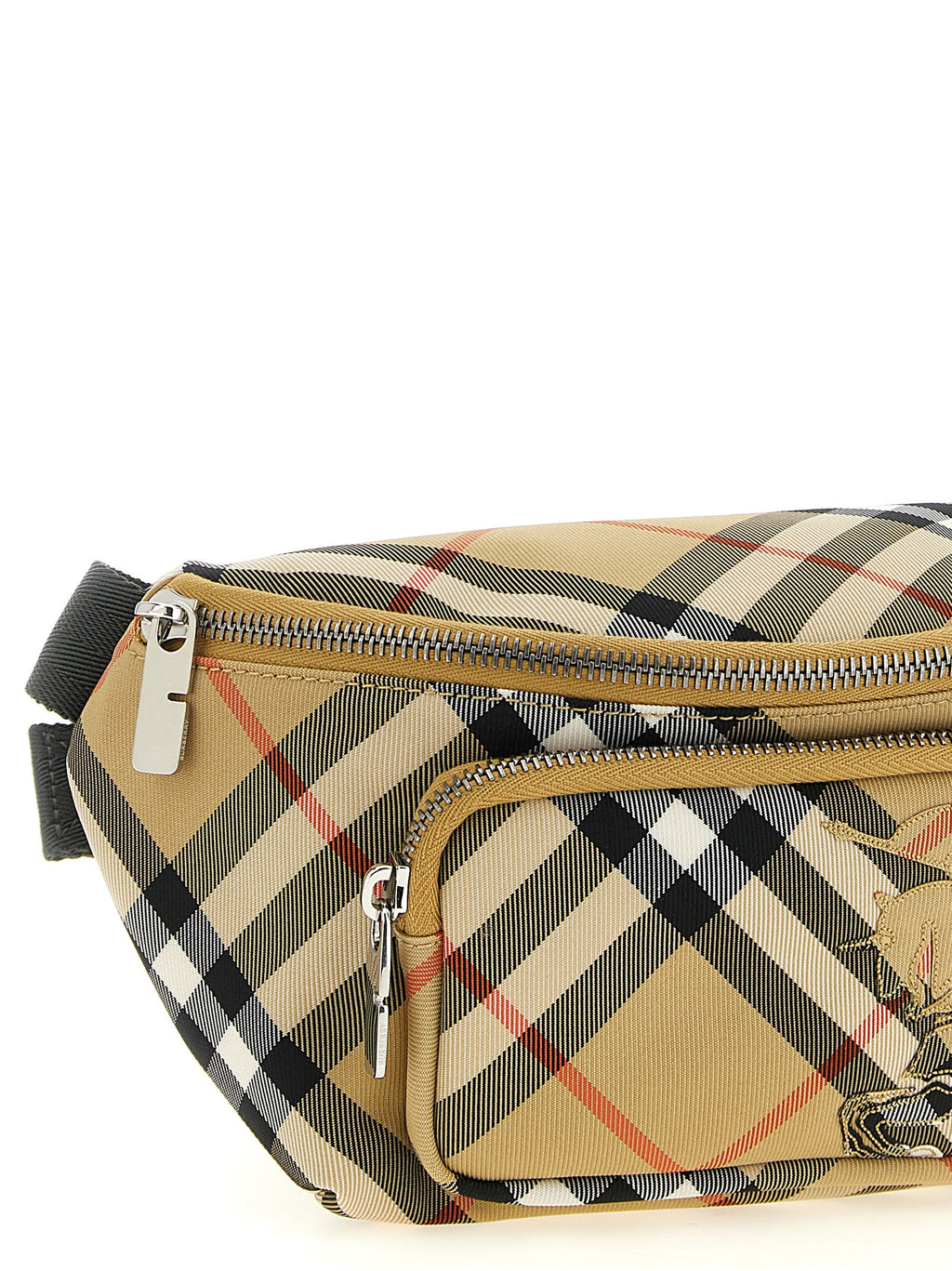 Beige Umhängetasche aus Polyester