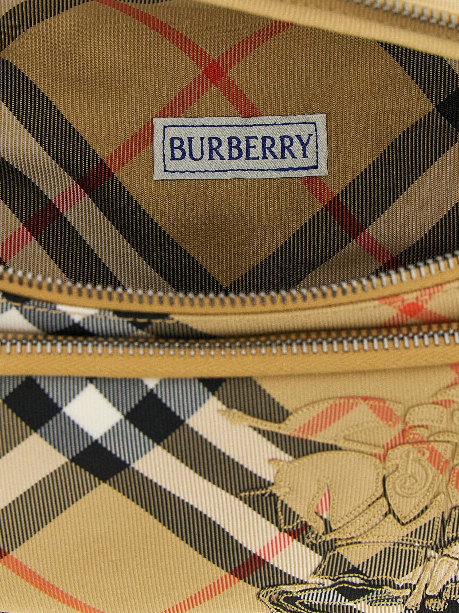 Beige Umhängetasche aus Polyester