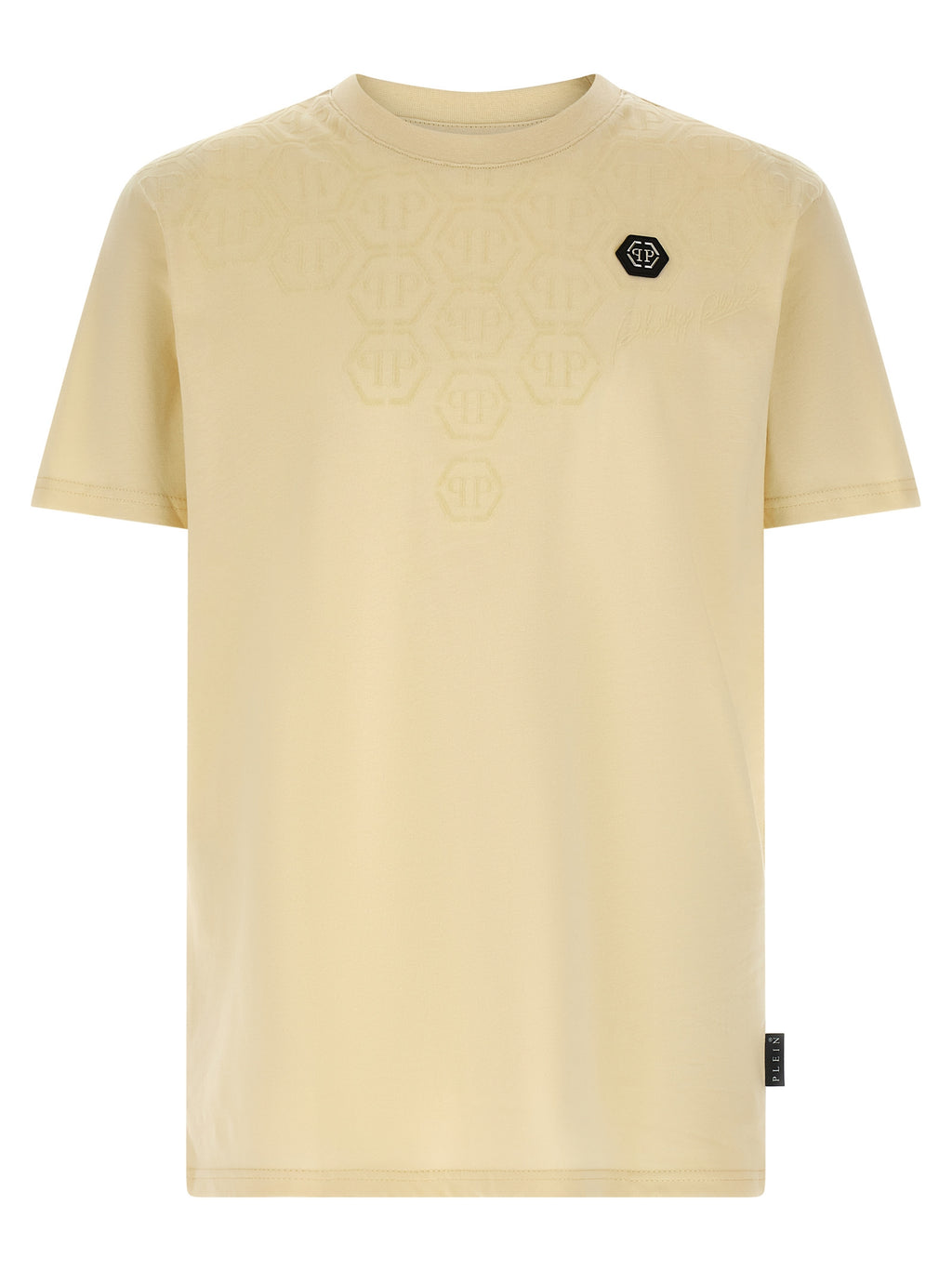 Beiges T-Shirt aus Baumwolle