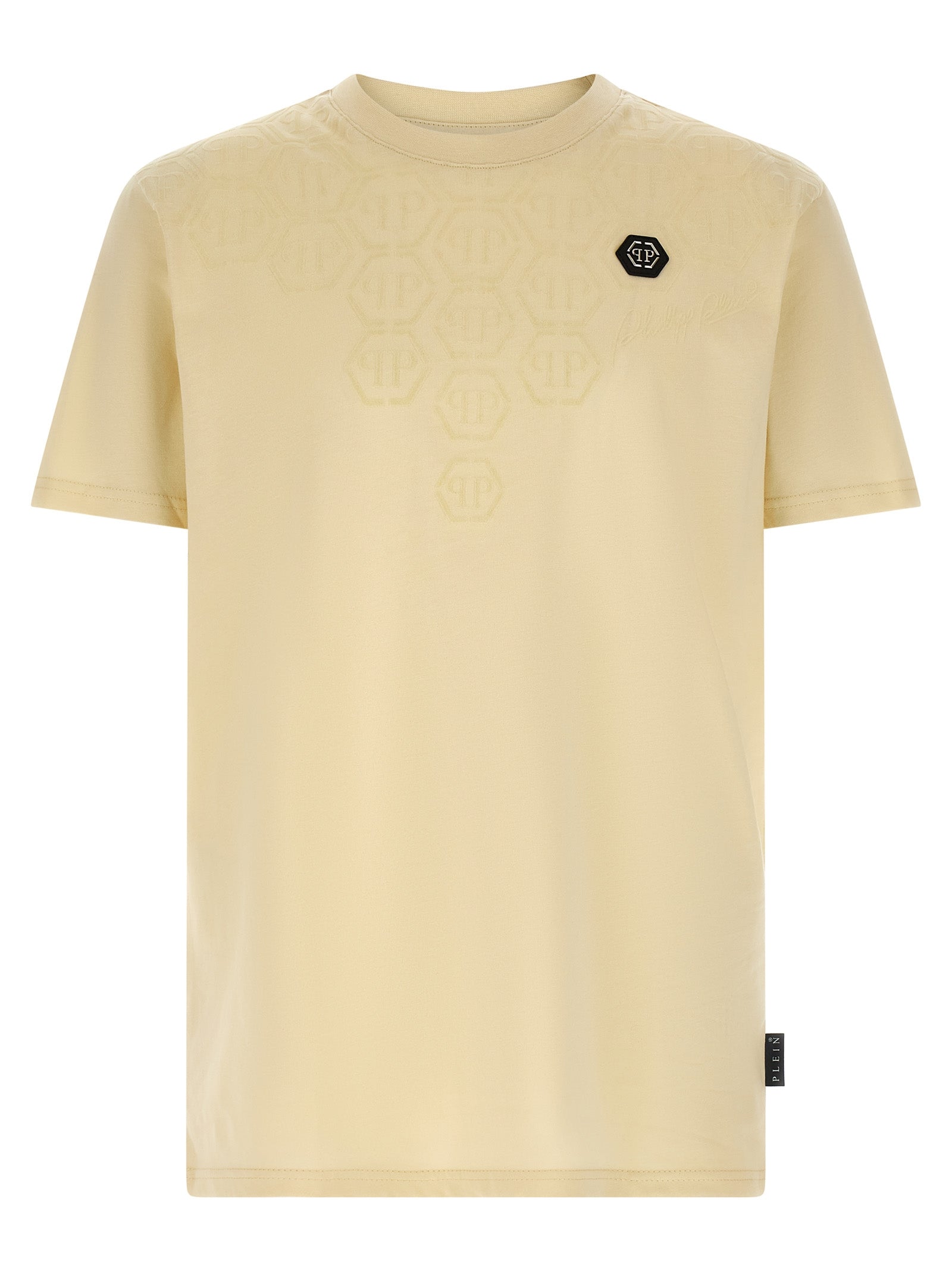Beiges T-Shirt aus Baumwolle