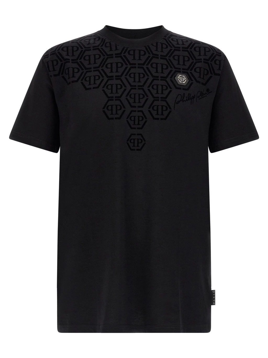 Schwarzes T-Shirt aus Baumwolle 329536