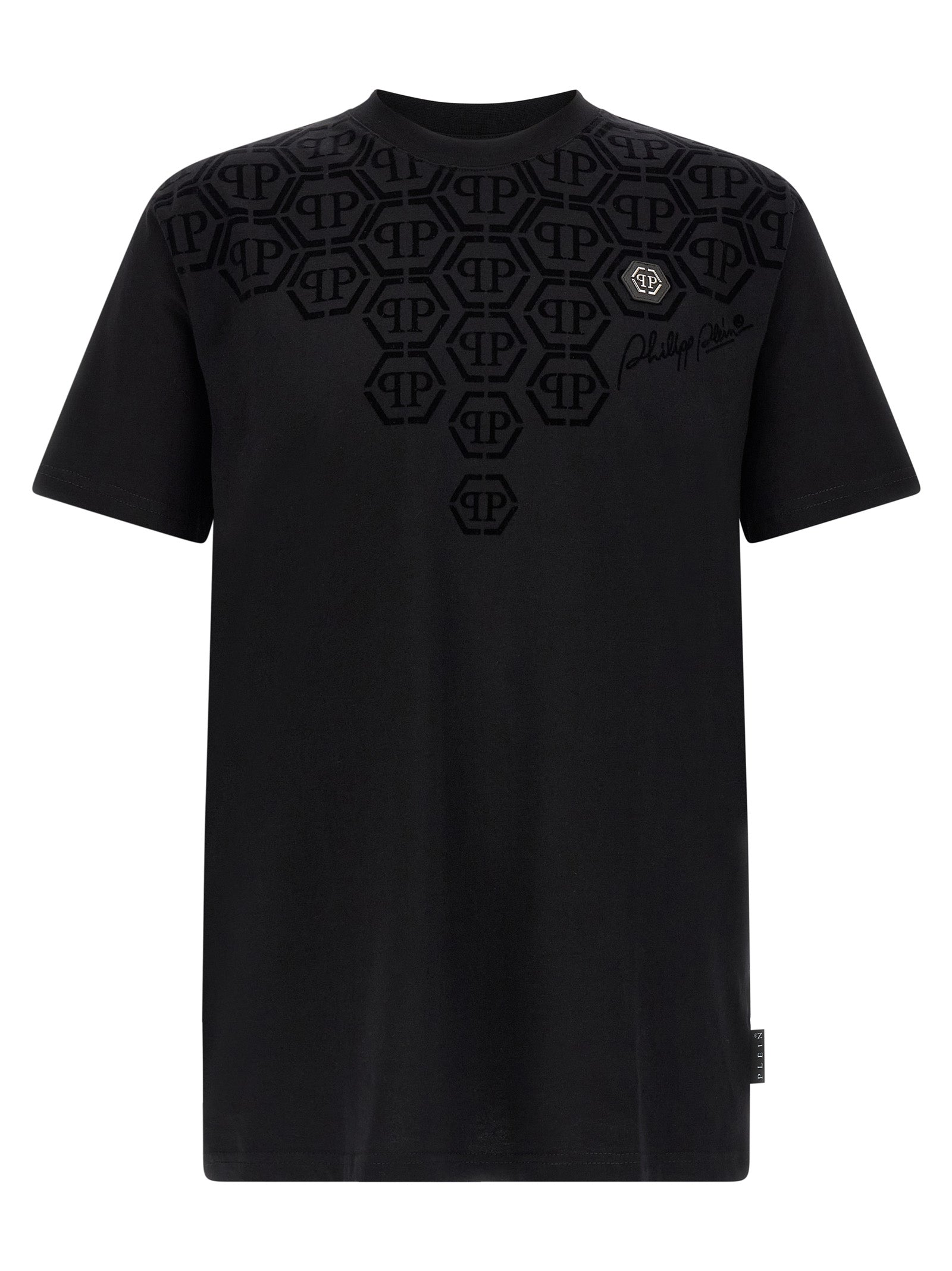 Schwarzes T-Shirt aus Baumwolle 329536