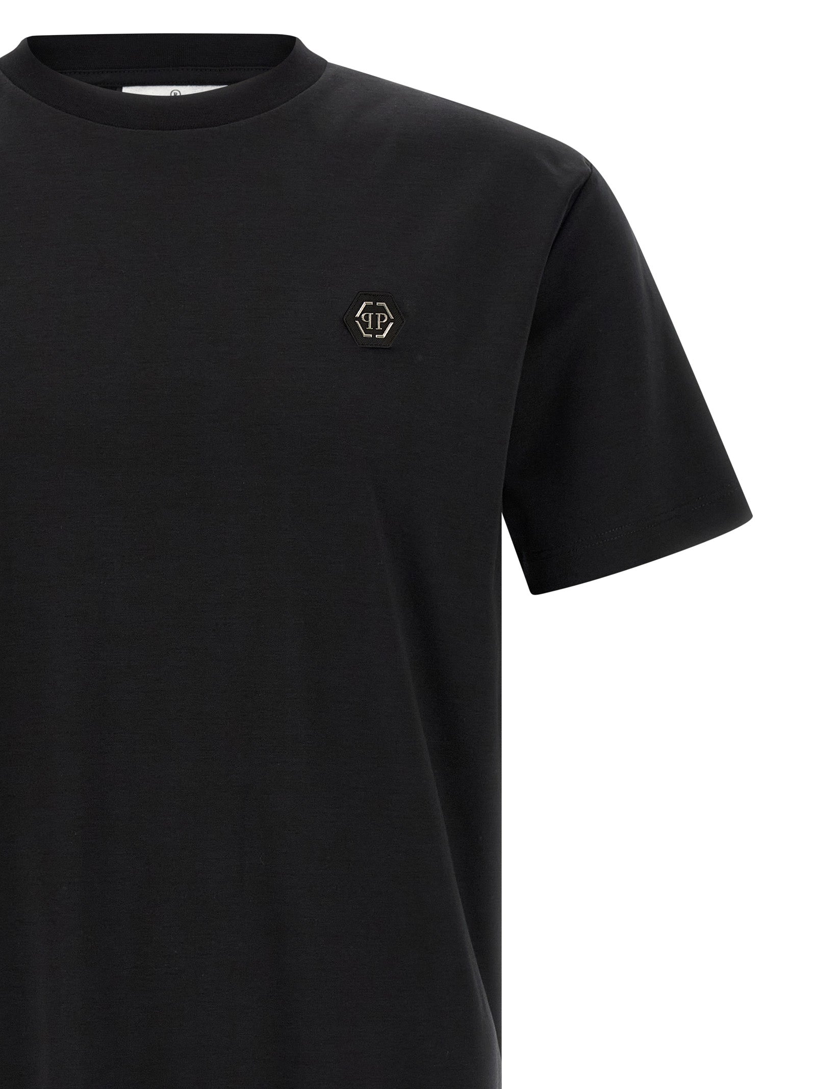 Schwarzes T-Shirt aus Baumwolle 329541