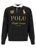 Schwarzes Poloshirt aus Baumwolle