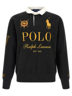 Schwarzes Poloshirt aus Baumwolle