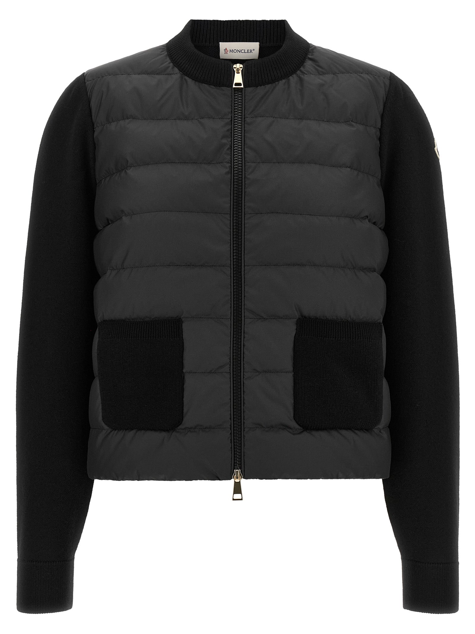 Schwarze Strickjacke aus Polyester