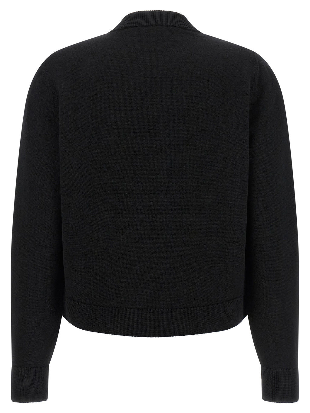 Schwarze Strickjacke aus Polyester
