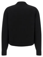 Schwarze Strickjacke aus Polyester
