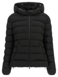Schwarze lange Jacke aus Polyester