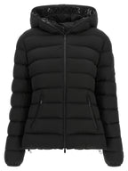Schwarze lange Jacke aus Polyester