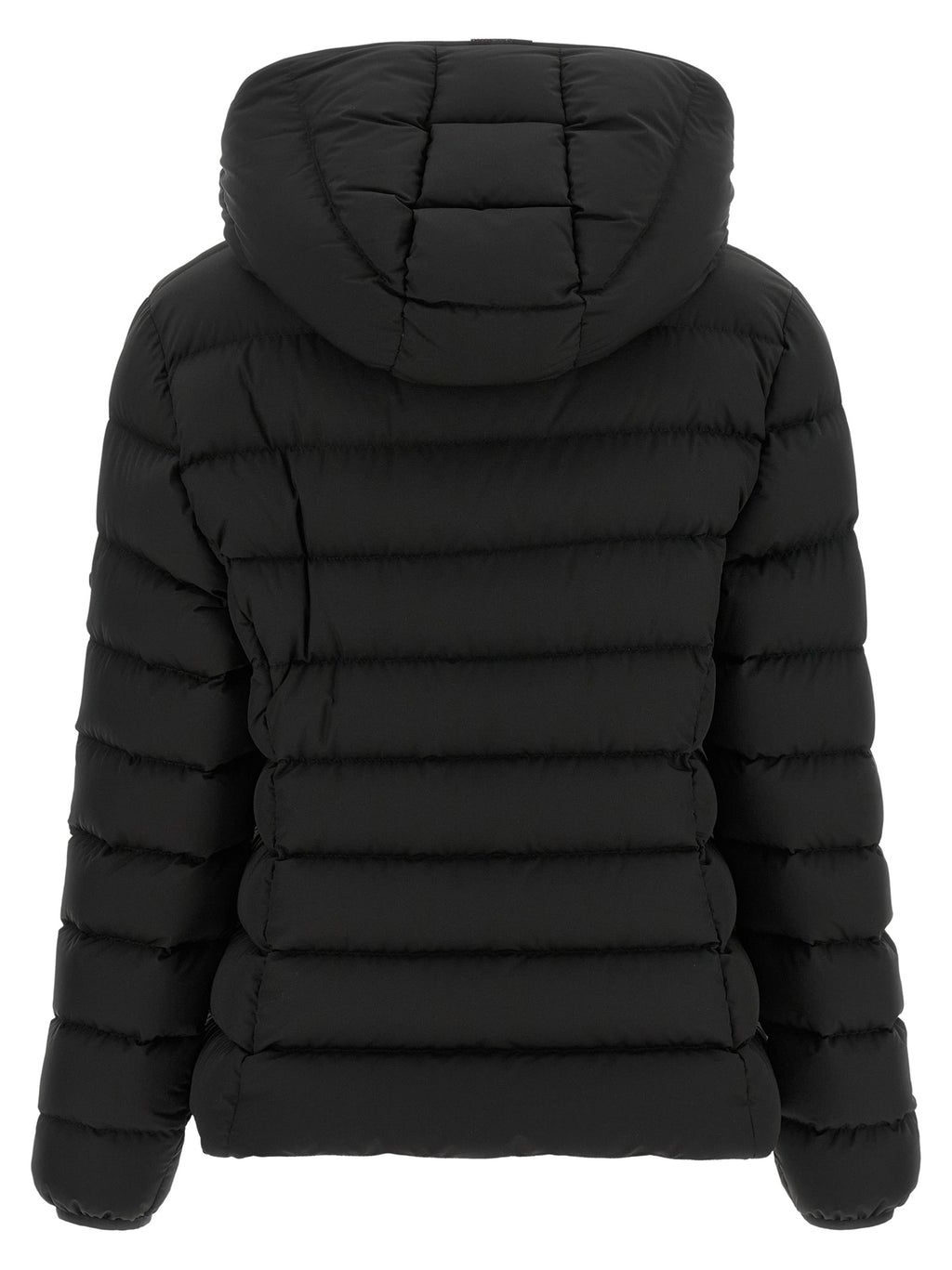 Schwarze lange Jacke aus Polyester